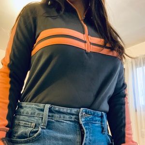 Grey and Pink Fila Fleece Sweatshirt